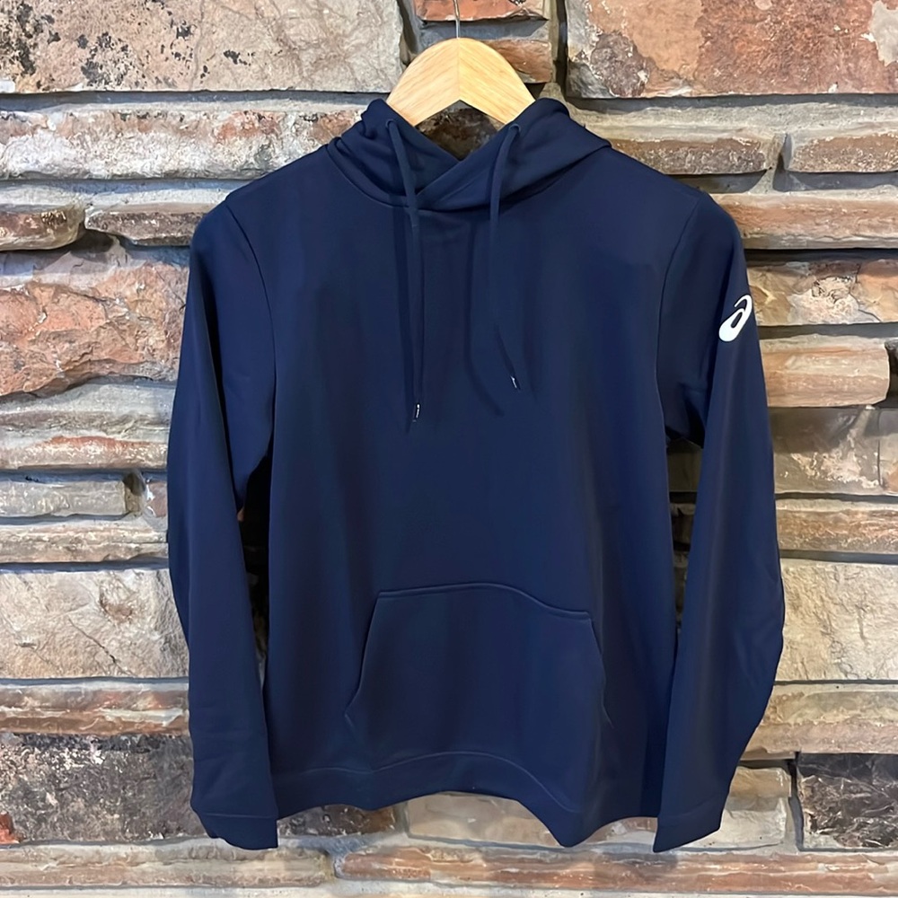 Asics French Terry Navy Pullover Hoodie